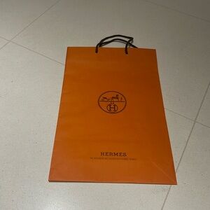 Hermes long paper bag.